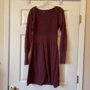 Prana Maroon Sweater Dress